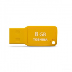Memoria USB Toshiba TransMemory U201 Mini, 8GB, USB 2.0, Amarillo 