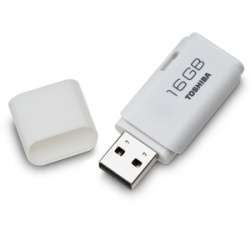 Memoria USB Toshiba Transmemory, 16GB, USB 2.0, Blanco 