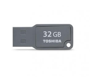 Memoria USB Toshiba TransMemory U201 Mini, 32GB, USB 2.0, Gris 