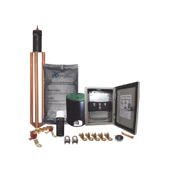 Total Ground Kit de Puesta a Tierra TG70K, 70A ― incluye Electrodo/Acoplador/Compuesto H2Ohm/Conectores/Barra de unión 