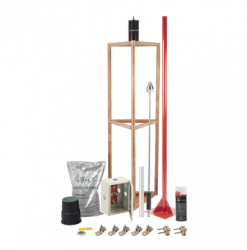 Total Ground Kit de Pararrayos 05V2, Incluye Conectores, Spray Protector y Registro para Electrodo, Cobre 