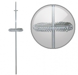 Total Ground Punta Pararrayo Tipo Corona - incluye Mástil 1.2 Metros 