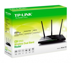 Router TP-Link de Banda Dual AC1350 Archer C59, Inalámbrico, 867 Mbit/s, 4x RJ-45, 2.4GHz/5GHz, Tres Antenas Externas de 5dBi 