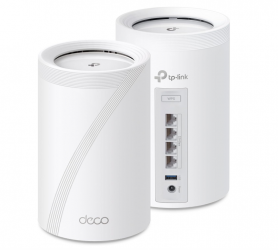 TP-Link Access Point con Sistema de Red Wi-Fi en Malla BE65, 4 x RJ-45, 1300Mbit/s, Wi-Fi 7, Triple Banda 2.4/5/6 GHz, 4 Antenas, 2 Piezas  