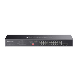Switch TP-Link DS1018GMP, 16 Puertos Gigabit Ethernet 10/100/1000 16 x PoE+ 250W, 36 Gbit/s, 8000 Entradas, No Administrado  