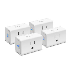 TP-Link Kasa Smart Plug EP10P4, Wi-Fi, 1 Conector, 1800W, 15A, Blanco, 4 Piezas 