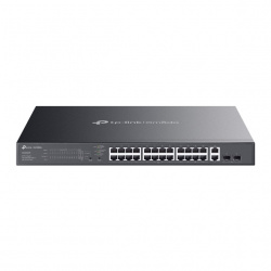 Switch TP-Link ES228GMP, 26 Puertos Gigabit Ethernet 10/100/1000 24 x PoE+ 384W 24 x PoE+ 384W, 2 Puertos SFP, 56 Gbit/s, 8000 Entradas, Administrado 