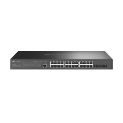 Switch TP-Link Gigabit Ethernet SG3428XMP, 24 Puertos PoE+ 10/100/1000Mbps + 4 Puertos SFP+, 128 Gbit/s, 16000 Entradas - Administrable 