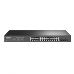 Switch TP-Link Gigabit Ethernet Smart JetStream, 24 Puertos 10/100/1000Mbps + 4 Puertos SFP, 56 Gbit/s, 16.000 Entradas - Administrable 