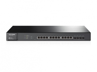 Switch TP-Link Gigabit Ethernet Smart JetStream, 12 Puertos 10G + 4 Puertos SFP+, 320 Gbit/s, 16.000 Entradas - Administrable 