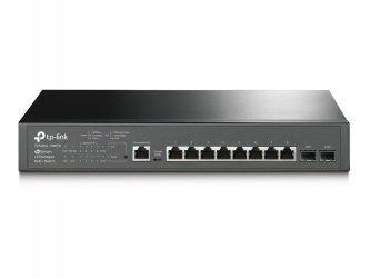 Switch TP-Link Gigabit Ethernet T2500G-10MPS, 8 Puertos PoE+ 2 Puertos SFP, 20 Gbit/s, 8000 Entradas - Administrable 
