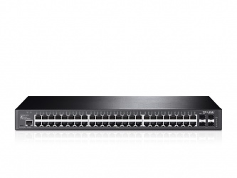 Switch TP-Link Gigabit Ethernet JetStream T2600G-52TS(TL-SG345), 48 Puertos 10/100/1000Mbps + 4Puertos SFP+, 104Gbit/s, 16 Entradas - Administrable 