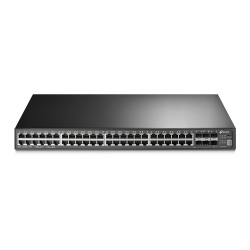Switch TP-Link Gigabit Ethernet JetStream T3700G-52TQ, 48 Puertos Gigabit Ethernet + 4 Puertos SFP + 2 Puertos SFP+, 128Gbit/s, 32.000 Entradas - Administrable 
