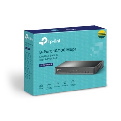 Switch TP-Link Fast Ethernet TL-SF1008LP, 8 Puertos 10/100Mbps (4x PoE), 1.6 Gbit/s, 2000 Entradas -  No Administrable 