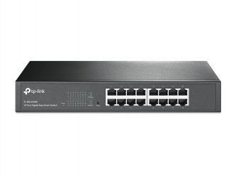 Switch TP-Link Gigabit Ethernet TL-SG1016DE, 16 Puertos 10/100/1000Mbps, 32 Gbit/s, 8000 Entradas - Administrable 