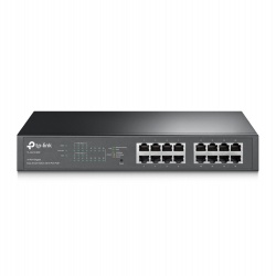 Switch TP-Link Gigabit Ethernet TL-SG1016PE, 16 Puertos 10/100/1000 Mbps, 32 Gbit/s, 8000 Entradas - Administrable 