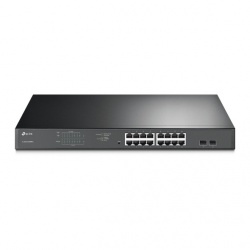 Switch TP-Link Gigabit Ethernet JetStream, 16 Puertos PoE+ 10/100/1000Mbps, 36Gbit/s, 8000 Entradas - Administrable 