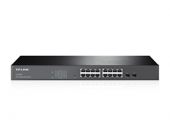 Switch TP-Link Gigabit Ethernet TL-SG2216, 16 Puertos 10/100/1000Mbps + 2 Puertos SFP, 8000 Entradas, 32 Gbit/s - Administrable 
