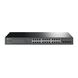 Switch TP-Link Gigabit Ethernet TL-SG2428P, 24 Puertos PoE+ 10/100/1000Mbps + 4 Puertos SFP, 56 Gbit/s, 8000 Entradas - Administrable 