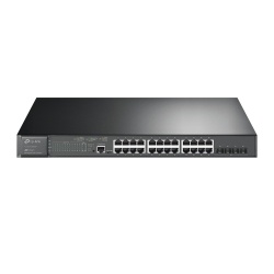 Switch TP-Link Gigabit Ethernet TL-SG3428XMP, 24 Puertos PoE+ 10/100/1000Mbps + 4 Puertos SFP+, 128 Gbit/s, 16.000 Entradas - Administrable 