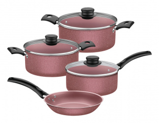 Tramontina Batería de Cocina Turim, Aluminio, Antiadherente, 7 Piezas 