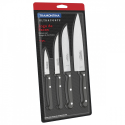 Tramontina Juego de Cuchillos Ultracorte, 4 Piezas  