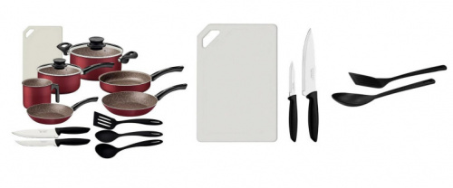 Tramontina Batería de Cocina 27899-365, Aluminio, Antiadherente, 14 Piezas 