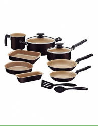 Tramontina Batería de Cocina 27899-484, Aluminio, Antiadherente, 12 Piezas ― Abierto 