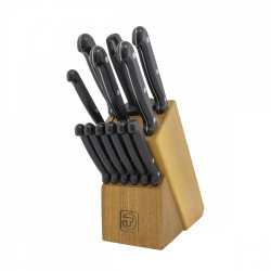 Tramontina Juego de Cuchillos Ultracorte, 13 Piezas, Acero Inoxidable, Negro 