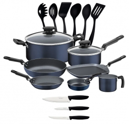 Tramontina Batería de Cocina 32300466, Aluminio, Antiadherente, 18 Piezas 