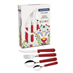 Tramontina Juego de Cubiertos TULUM, 16 Piezas, Acero Inoxidable 