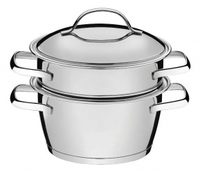 Tramontina Olla Vaporera Allegra, 1 Litro, Acero Inoxidable 