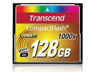 Memoria Flash Transcend, 128GB CompactFlash 