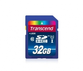 Memoria Flash Transcend, 32GB SDHC USH-I Clase 10 