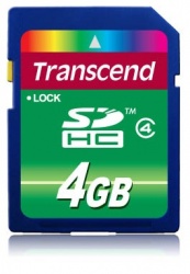 Memoria Flash Transcend, 4GB SDHC Clase 4 