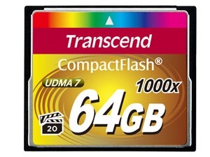 Memoria Flash Transcend, 64GB CompactFlash 