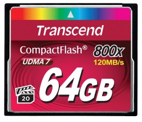 Memoria Flash Transcend 800x CF, 64GB CompactFlash MLC 