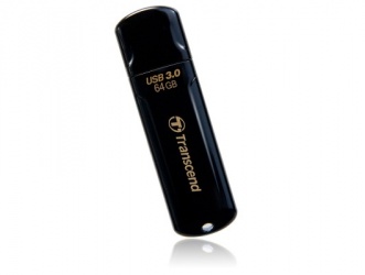 Memoria USB Transcend JetFlash 700, 64GB, USB 3.0, Negro 
