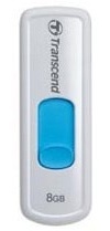 Memoria USB Transcend JetFlash 530, 8GB, USB 2.0, Blanco 