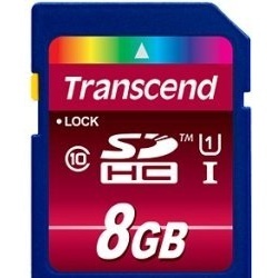 Memoria Flash Transcend, 8GB SDHC USH-I Clase 10 