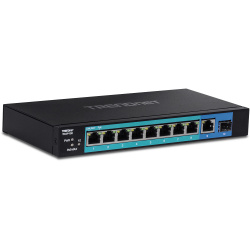 Switch Trendnet Gigabit Ethernet TE-GP102, 10 Puertos PoE 10/100/1000Mbps + 1 Puertos SFP, 20 Gbit/s, 4000 Entradas - No Administrable 
