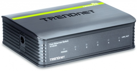 Switch Trendnet Fast Ethernet Mini TE100-S5, 10/100Mbps, 1Gbit/s, 5 Puertos – No Administrable 