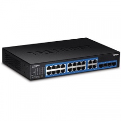 Switch TrendNet Gigabit Ethernet TEG-204WS, 16 Puertos 10/100/1000Mbps + 4 Puertos SFP, 40 Gbit/s, 8000 Entradas - Administrable 