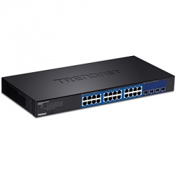 Swicth Trendnet Gigabit Ethernet TEG-30284, 24 Puertos 10/100/1000Mbps + 4 Puertos SFP +, 128 Gbit/s, 16000 Entradas - Administrable 