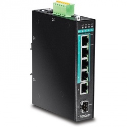Switch Trendnet Gigabit Ethernet TI-PG541, 5 Puertos 10/100/1000Mbps + 1 Puerto SFP, 12 Gbit/s, 8000 Entradas - No Administrable 