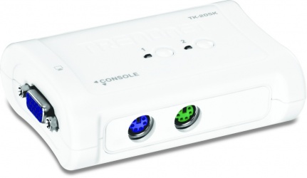 Trendnet Switch KVM K-205K, Alámbrico, 2 Puertos 