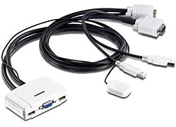 Trendnet Cable Switch KVM TK-217i, USB/VGA, 2 Puertos 