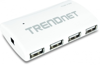 Trendnet Hub Micro USB Hembra - 7 Puertos USB Hembra, 480Mbit/s, Blanco 