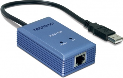 Trendnet TU2-ET100 Adaptador USB 2.0 - Fast Ethernet, Alámbrico, 1x RJ-45, Azul 