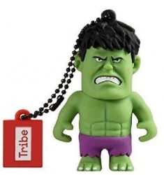 Memoria USB Tribe FD016702, 32GB, USB 2.0, Lectura 20MB/s, Escritura 6MB/s, Marvel Hulk 